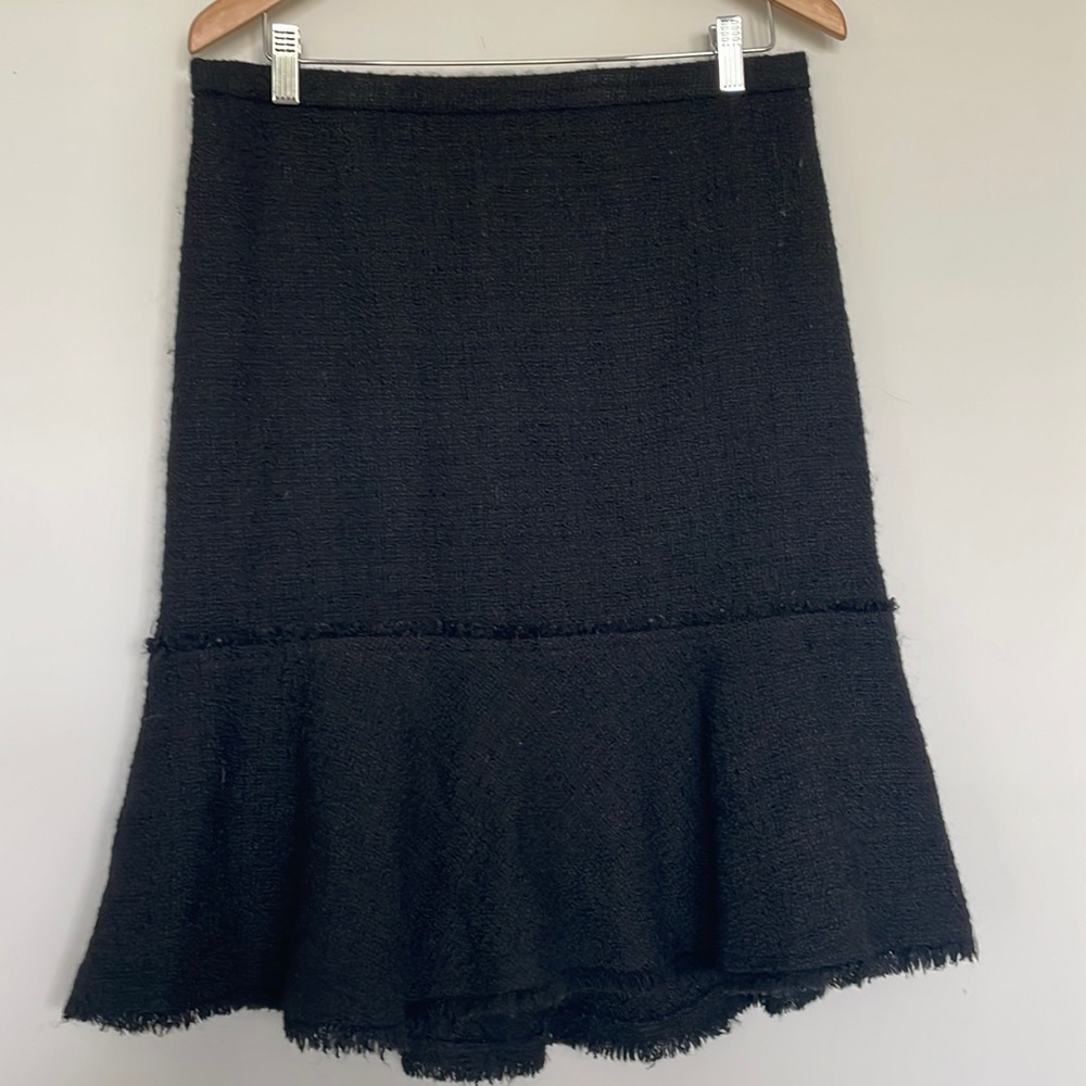 J. Crew Black Wool Blend Skirt Sz 10